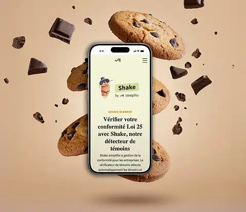Vue du site web sur un écran de téléphone