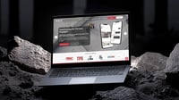Website preview on a computer screen