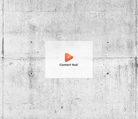 One HubSpot hub icon: Content Hub, on a textured concrete background.