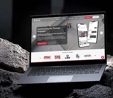 Website preview on a computer screen