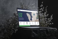 Website preview on a computer screen