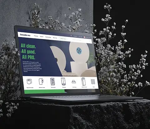 Website preview on a computer screen