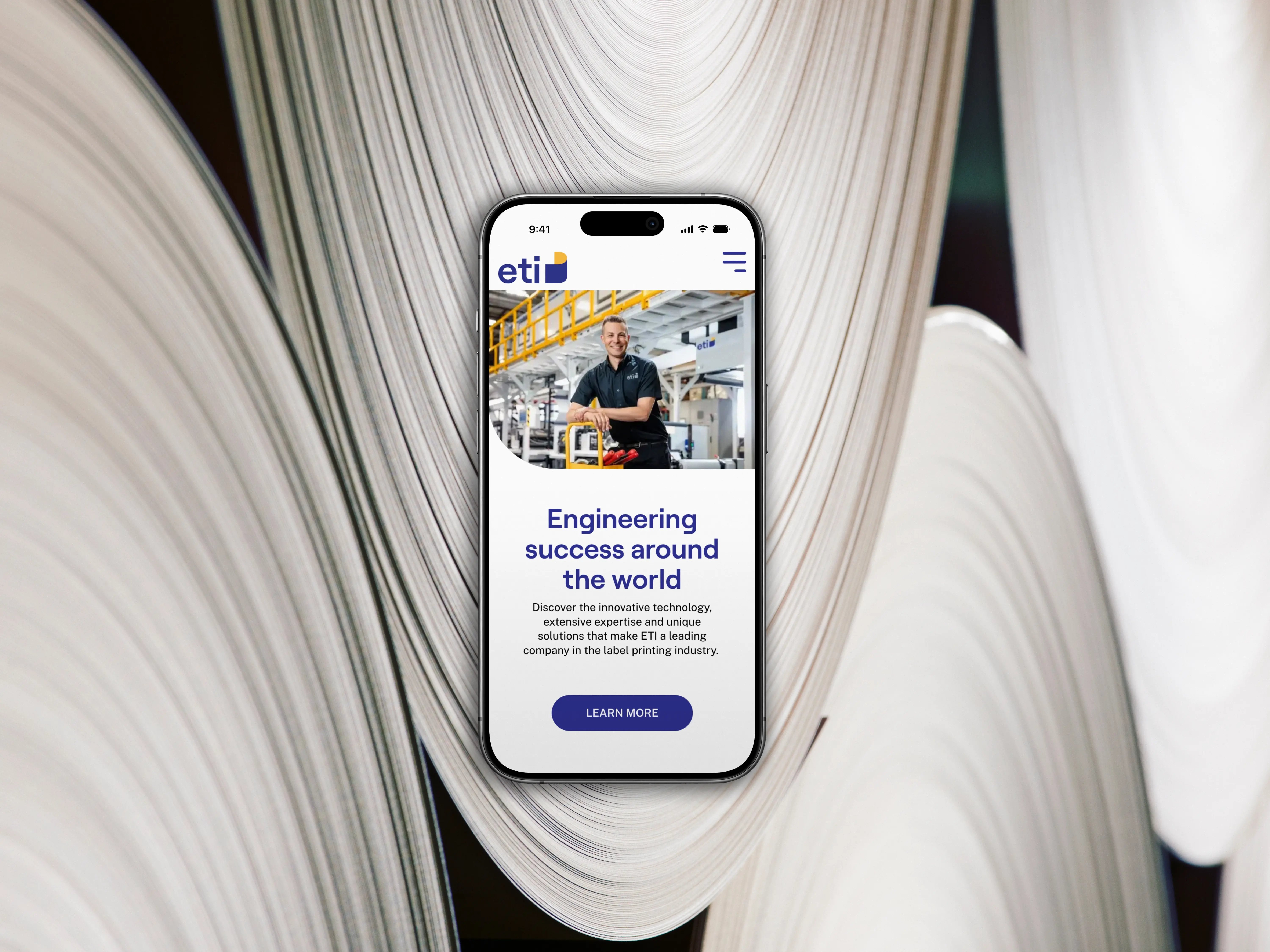 Website preview on a cell phone