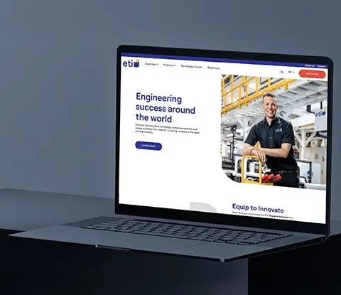 Website preview on a computer screen