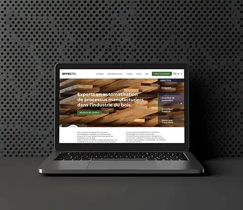 Aperçu du site web sur un écran d'ordinateur