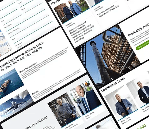 Vue d'ensemble de plusieurs modules du site web