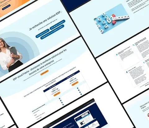 Aperçu de différents modules du site