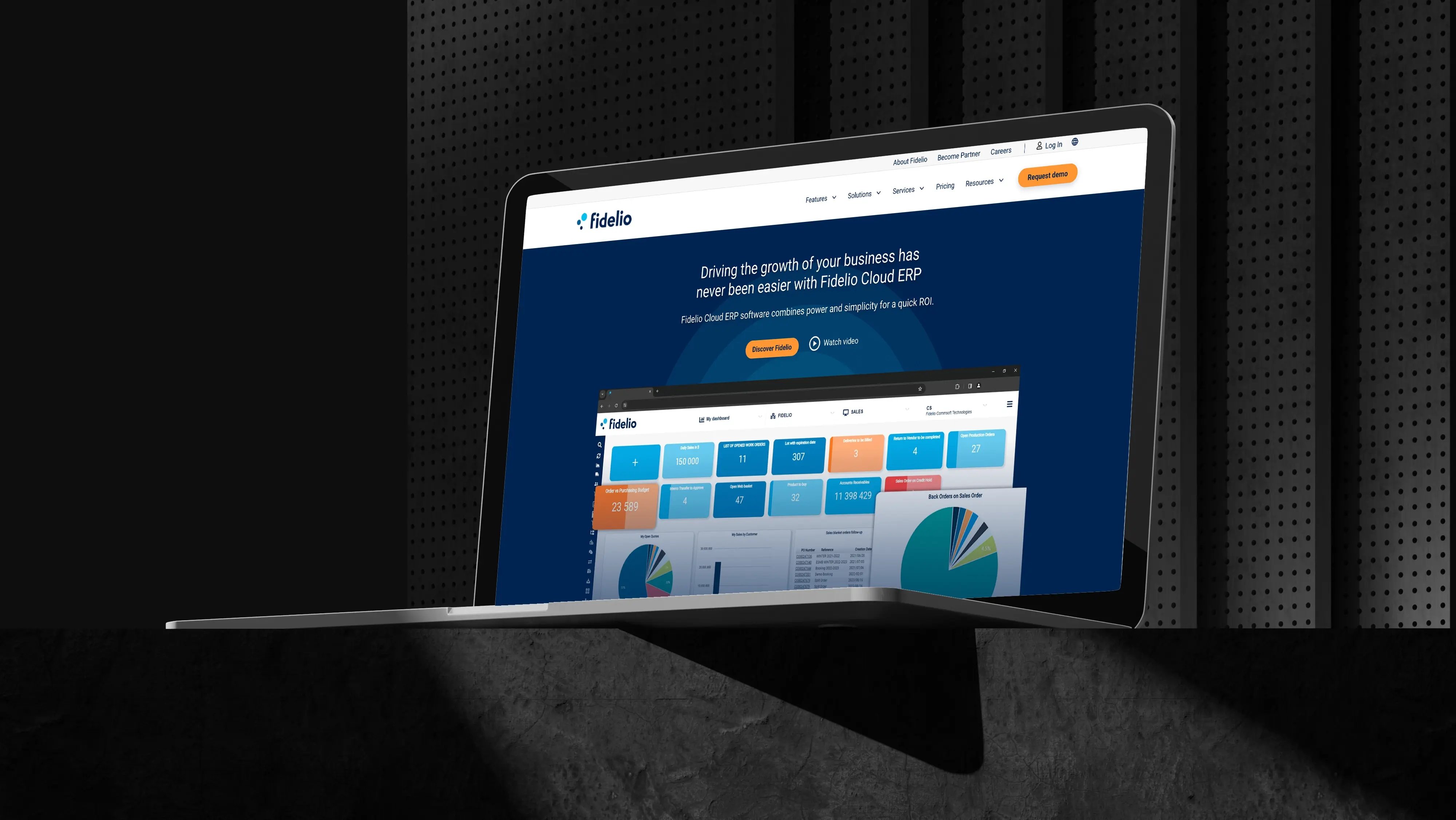 Website preview on a computer screen