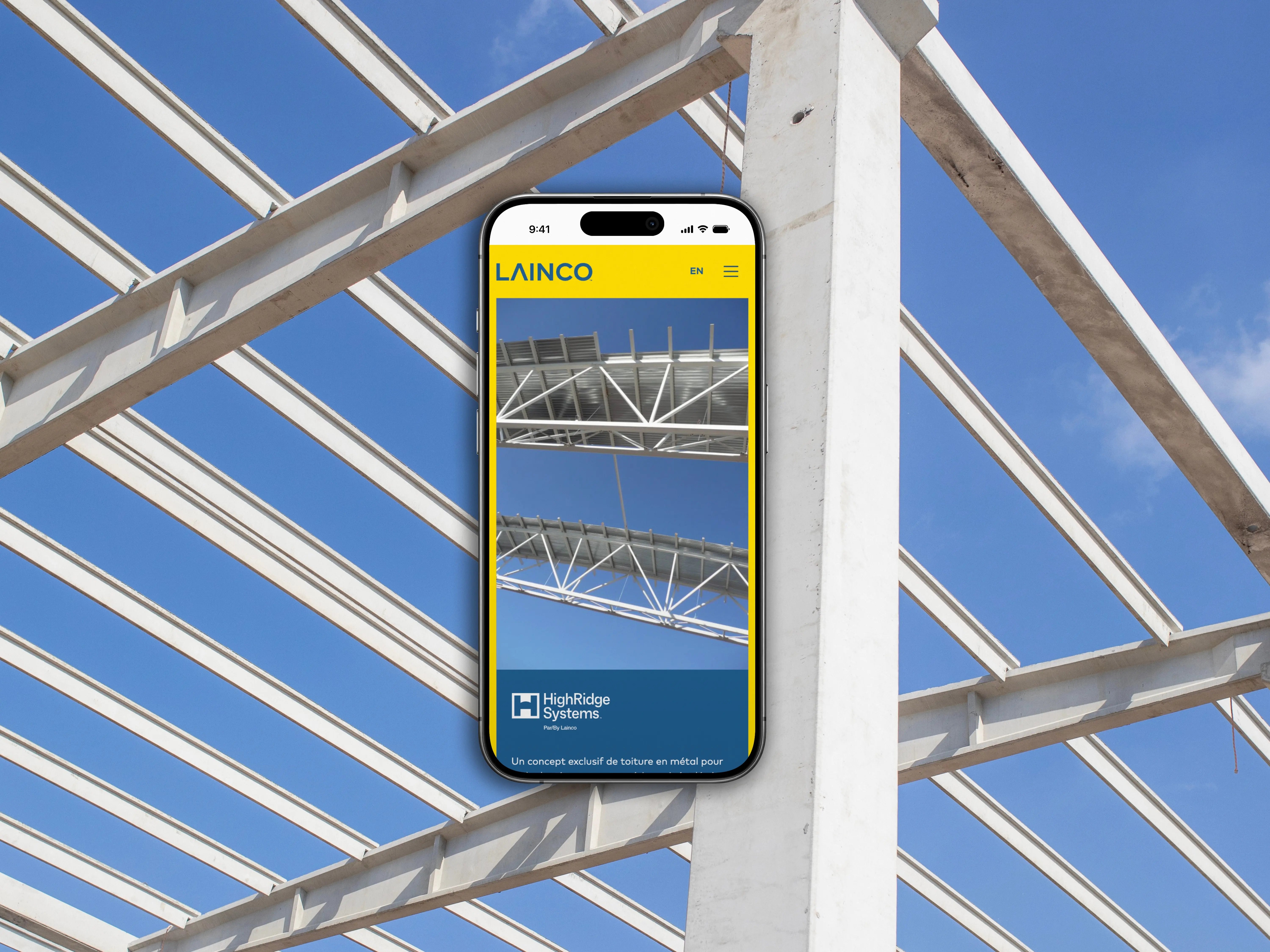 Website view on a phone screen