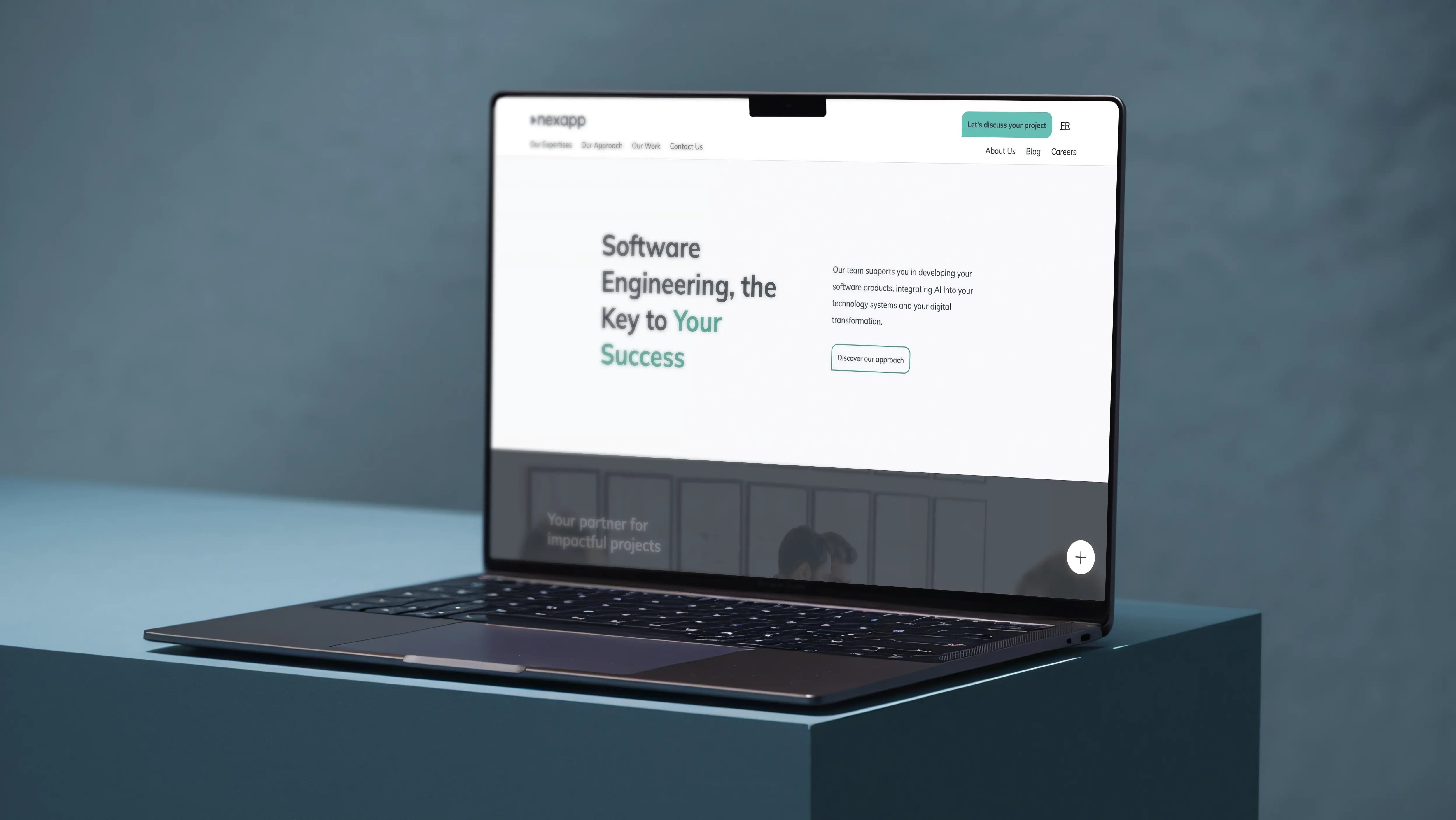Website preview on a computer screen
