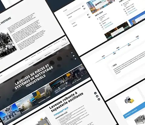 Aperçu de différents modules du site