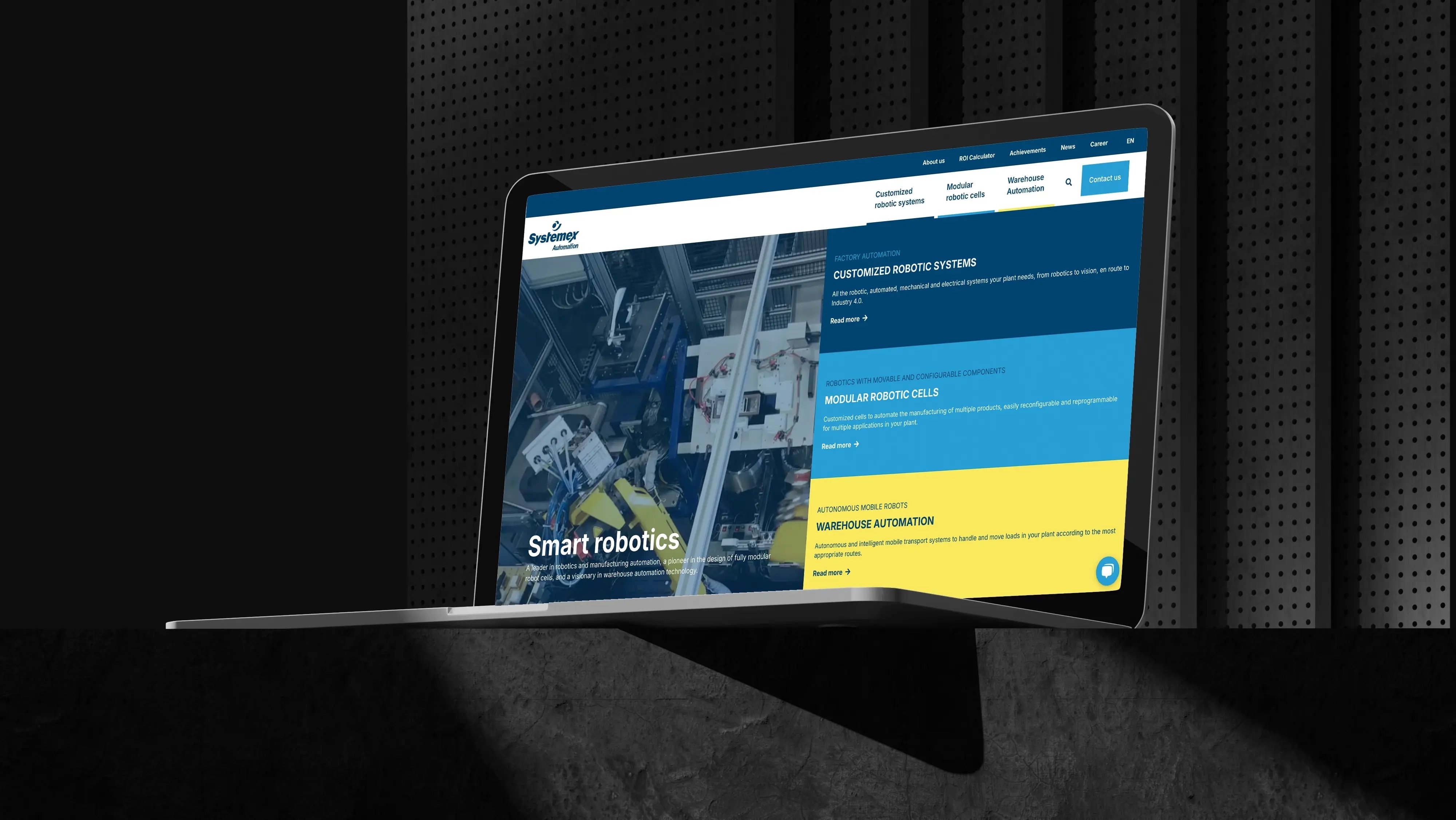 Website preview on a computer screen