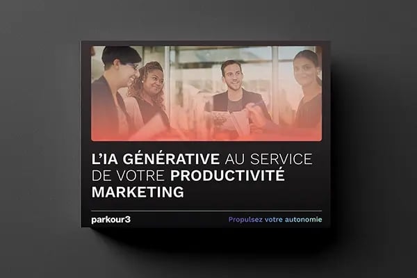 Aperçu de la couverture du guide à télécharger: L'IA générative au service de votre productivité marketing.