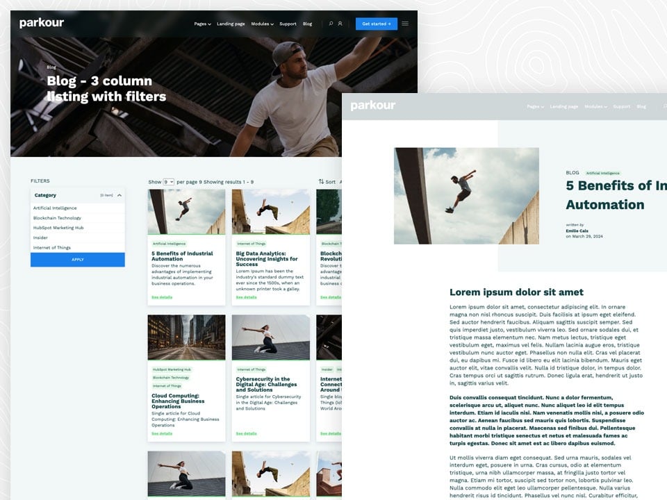 Customizable blog layout
